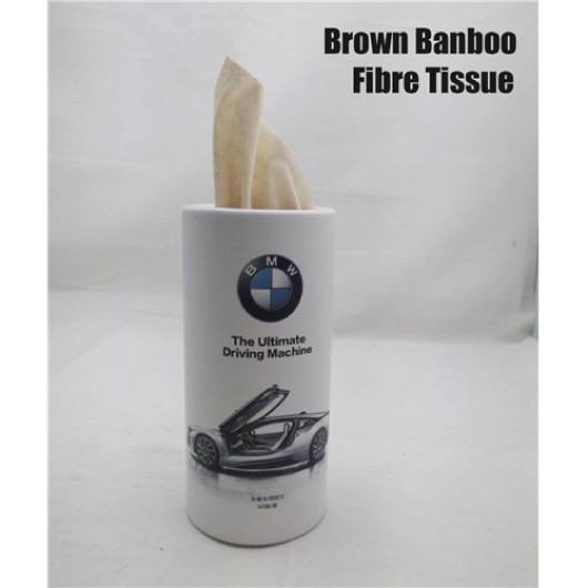 Car Bucket Tissues brown bamboo tissue